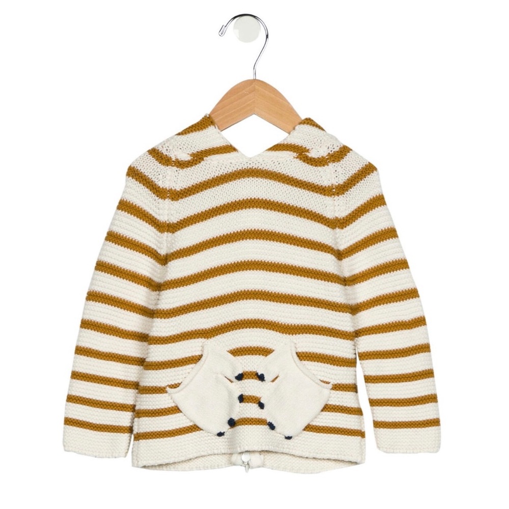 Striped oeuf hooded sweater